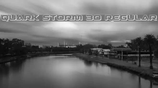 Quark Storm 3D Regular Font examples