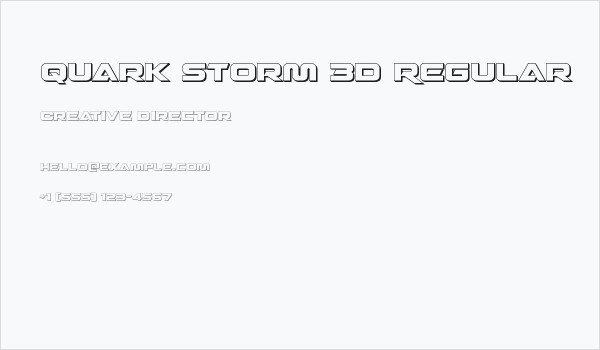 Quark Storm 3D Regular Business Card