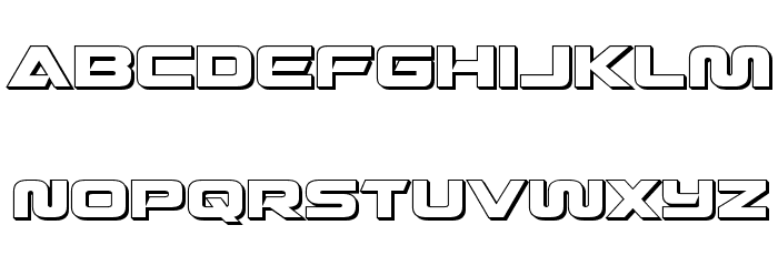Quark Storm 3D Regular Font LOWERCASE