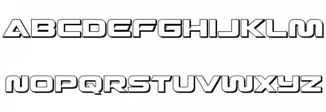 Quark Storm 3D Regular Schriftart Kleinbuchstaben