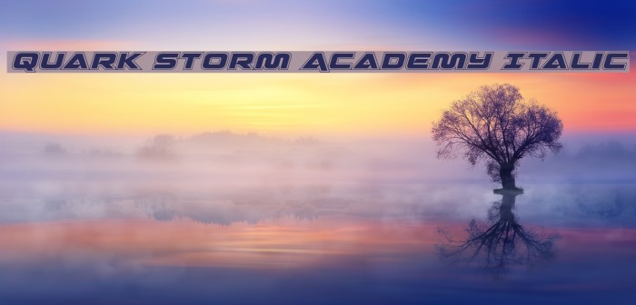 Quark Storm Academy Italic Font examples
