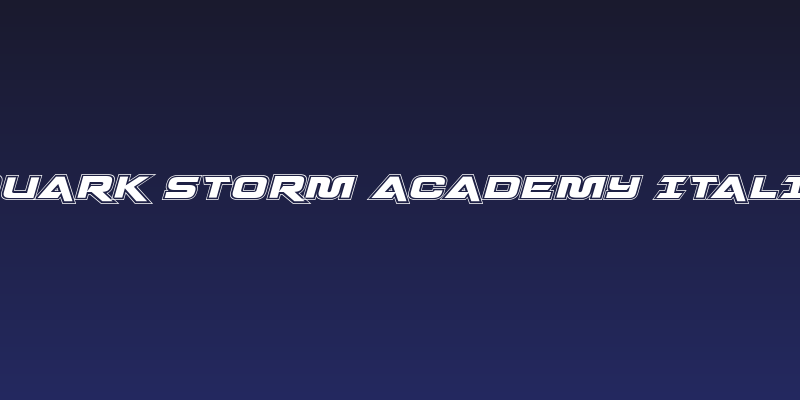 Quark Storm Academy Italic Social Header