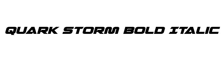 Quark Storm Bold Italic Font