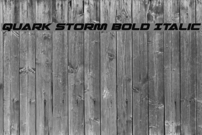 Quark Storm Bold Italic Font examples