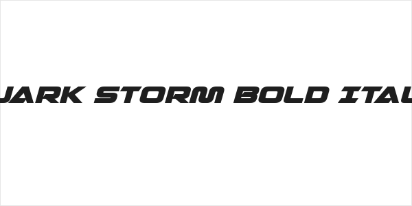 Quark Storm Bold Italic Logo