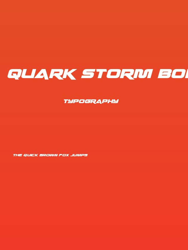 Quark Storm Bold Italic Poster