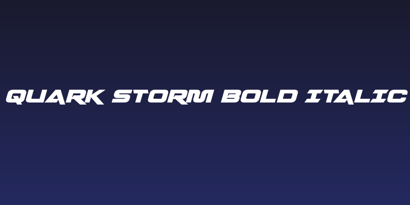 Quark Storm Bold Italic Social Header