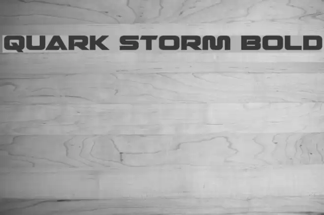 Quark Storm Bold Font examples