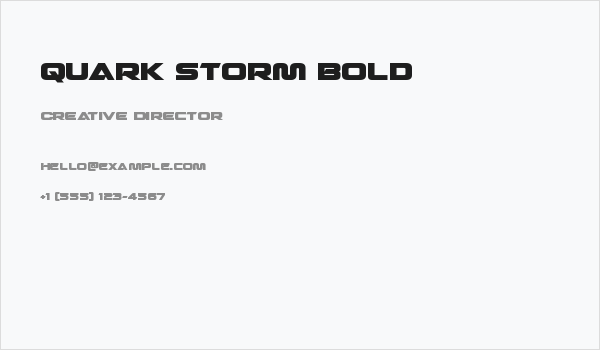 Quark Storm Bold Business Card