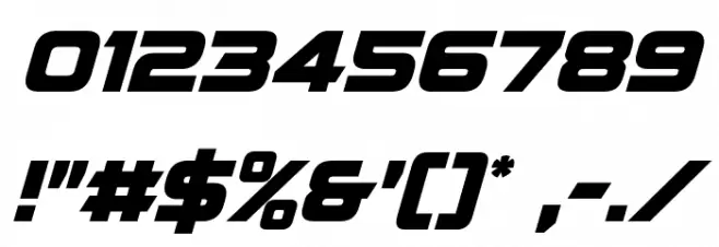 Quark Storm Condensed Italic Font OTHER CHARS