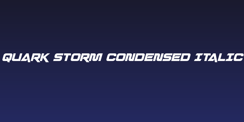 Quark Storm Condensed Italic Social Header