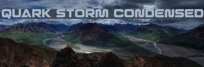 Quark Storm Condensed Font examples