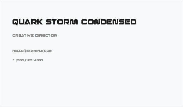 Quark Storm Condensed Business Card