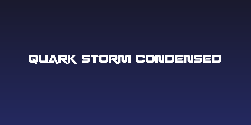 Quark Storm Condensed Social Header