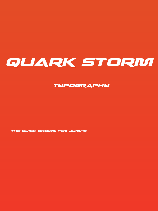 Quark Storm Expanded Italic Poster
