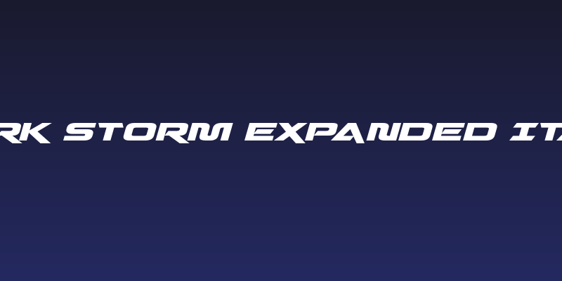 Quark Storm Expanded Italic Social Header