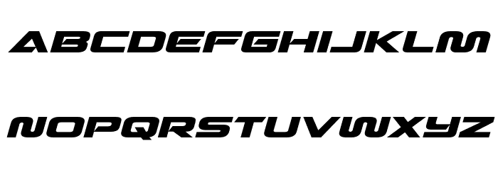 Quark Storm Expanded Italic Font LOWERCASE