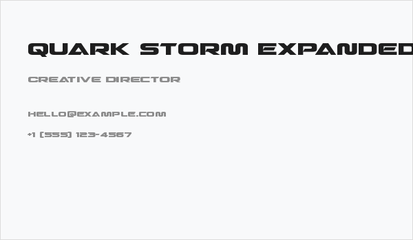 Quark Storm Expanded Business Card