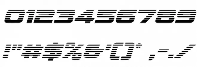 Quark Storm Gradient Italic Font OTHER CHARS