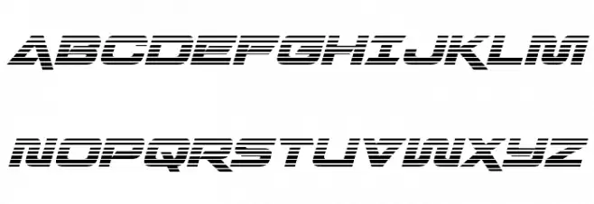 Quark Storm Gradient Italic Schriftart Groß