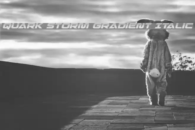 Quark Storm Gradient Italic Font examples