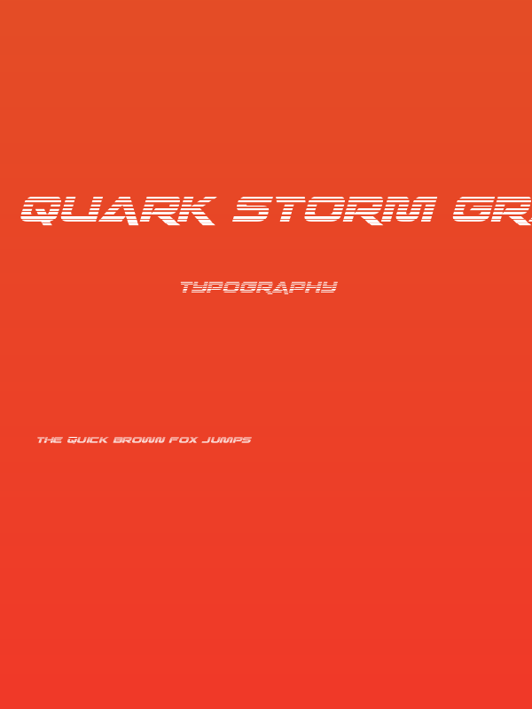 Quark Storm Gradient Italic Poster