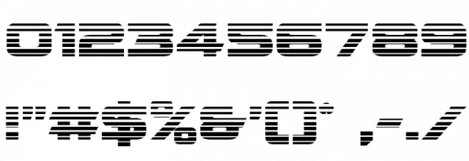 Quark Storm Gradient Regular Font OTHER CHARS