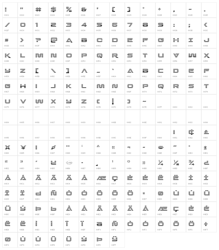 Quark Storm Gradient Regular Character Map