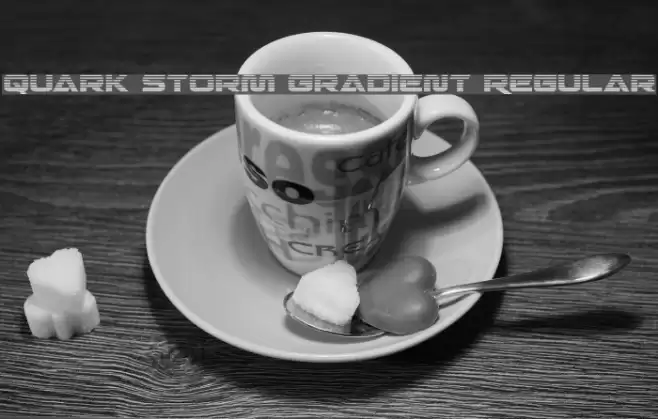 Quark Storm Gradient Regular Font examples