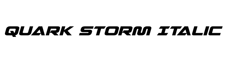 Quark Storm Italic Fonte