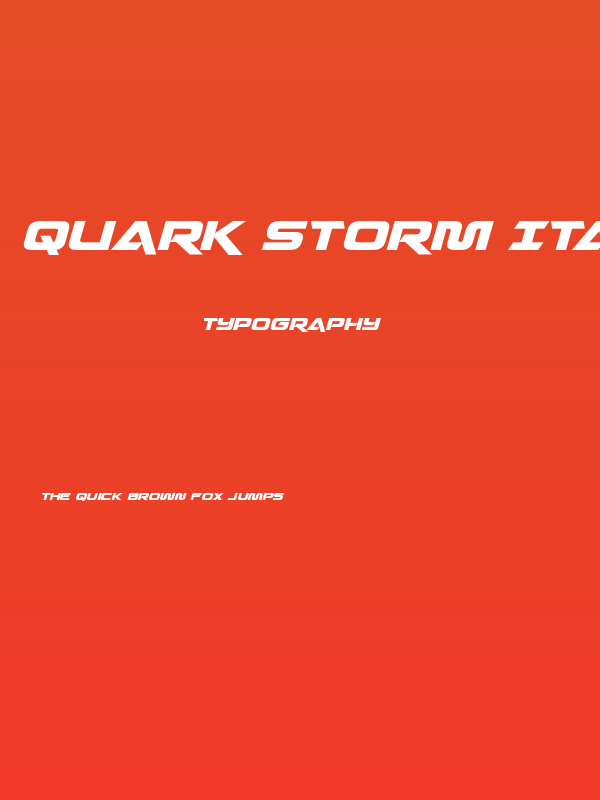 Quark Storm Italic Poster
