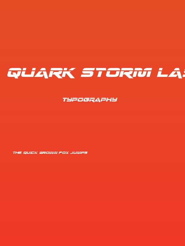 Quark Storm Laser Italic Poster