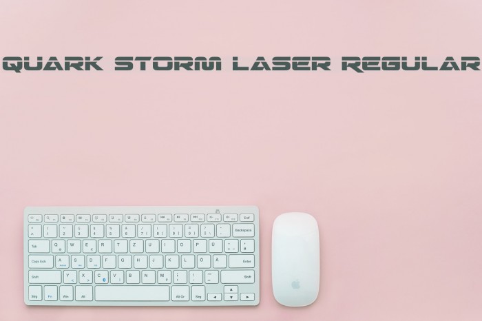 Quark Storm Laser Regular Font examples