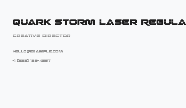Quark Storm Laser Regular Business Card