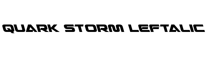 Quark Storm Leftalic  font caratteri gratis