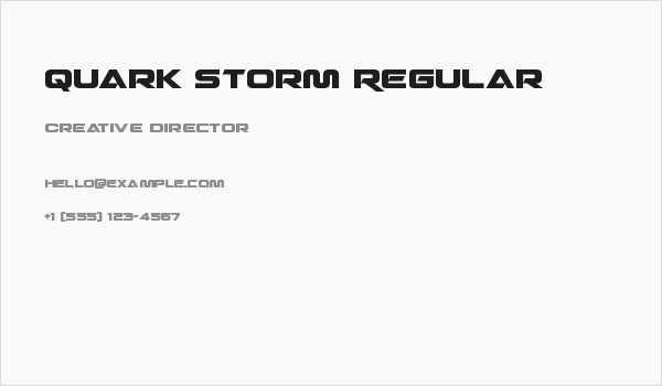 Quark Storm Regular Business Card