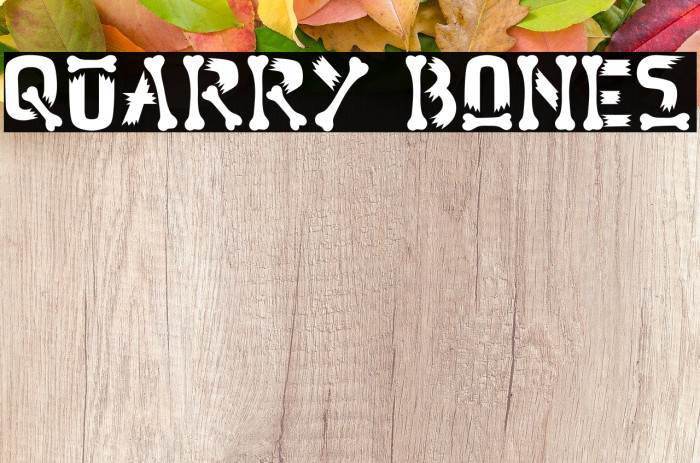 Quarry Bones Font examples