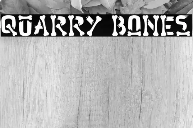 Quarry Bones Шрифта examples