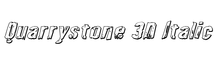 Quarrystone 3D Italic  لخطوط تنزيل