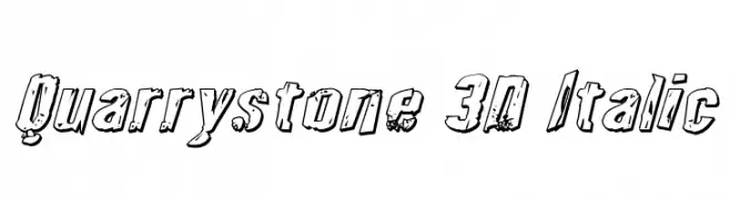Quarrystone 3D Italic  नि: शुल्क फ़ॉन्ट्स डाउनलोड