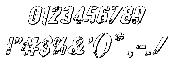 Quarrystone 3D Italic Font OTHER CHARS