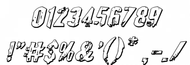 Quarrystone 3D Italic Font OTHER CHARS