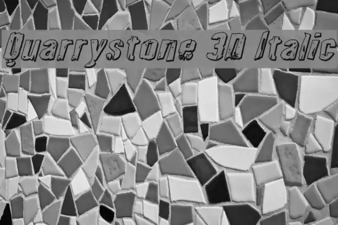 Quarrystone 3D Italic Font examples