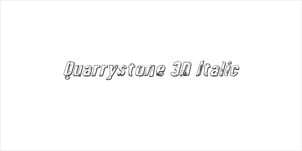 Quarrystone 3D Italic Logo