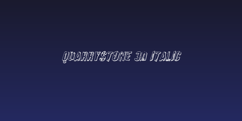 Quarrystone 3D Italic Social Header