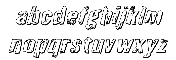 Quarrystone 3D Italic Font LOWERCASE