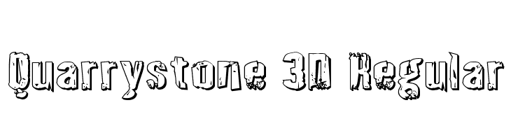 Quarrystone 3D Regular  नि: शुल्क फ़ॉन्ट्स डाउनलोड