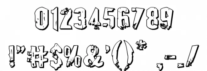 Quarrystone 3D Regular Font OTHER CHARS