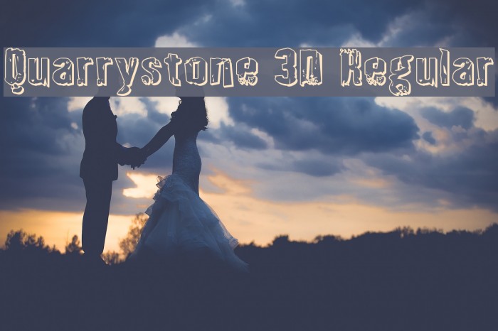 Quarrystone 3D Regular Font examples