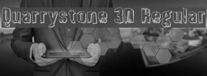 Quarrystone 3D Regular Font examples